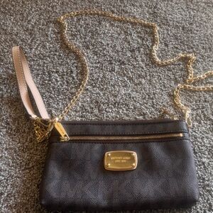 Michael Kors Black and Gold Mini Crossbody Bag-NWOT